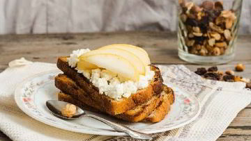 Рецепт Яблочно-творожных тосты