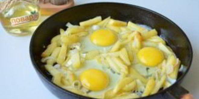 Рецепт деревенской яичницы
