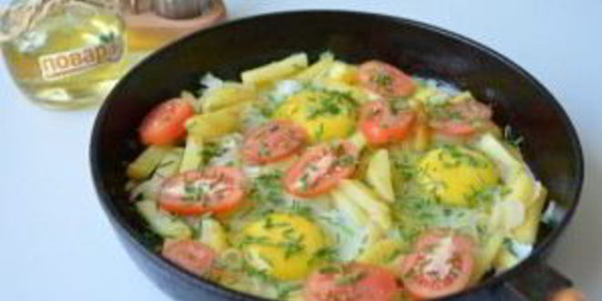 Рецепт деревенской яичницы