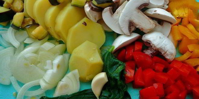 Рецепт картофеля с шампиньонами и яичницей