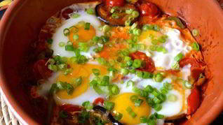Рецепт Яичницы с баклажанами