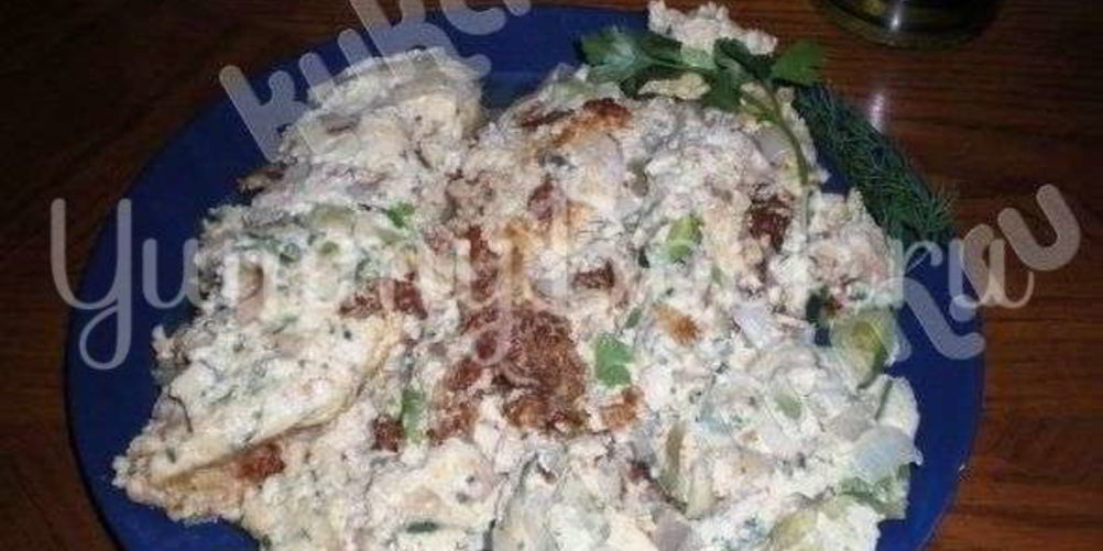 Как приготовить яичницу с грибами и лососем по-калифорнийски