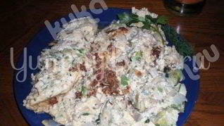 Рецепт Яичницы с грибами и лососем по-калифорнийски