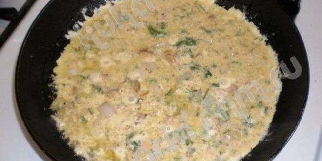 Рецепт яичницы с грибами и лососем по-калифорнийски