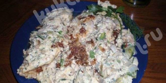 Рецепт яичницы с грибами и лососем по-калифорнийски