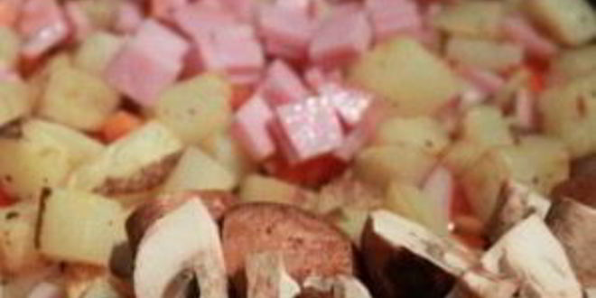 Рецепт яичницы с грибами на завтрак