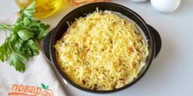 Рецепт яичницы с кабачками и помидорами