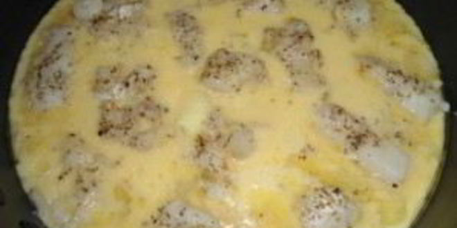 Рецепт яичницы с рыбой