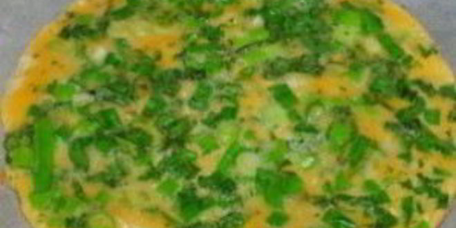 Рецепт яичницы с зеленью