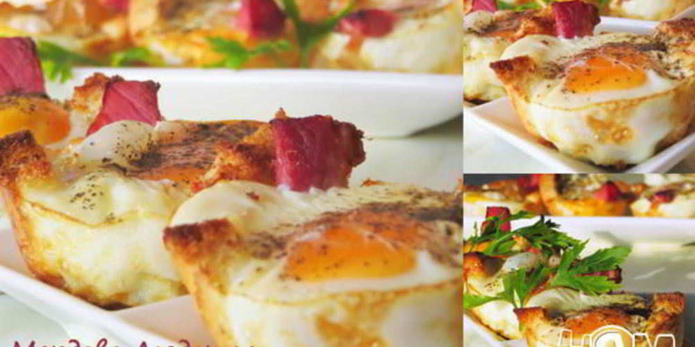 Как приготовить яичницу в батоне с ветчиной