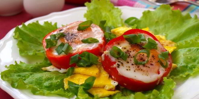 Рецепт яичницы в перце