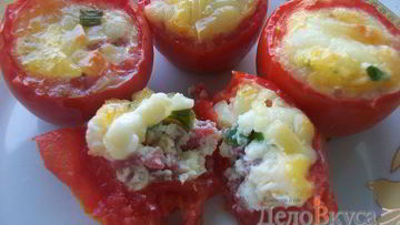 Рецепт Яичницы в томатах в духовке