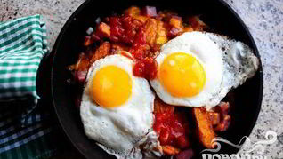 Рецепт Яичницы восход солнца