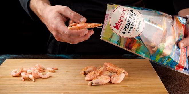 Рецепт запеченной яичницы с креветками