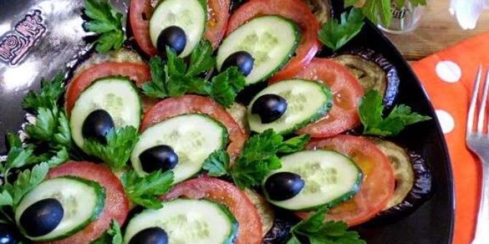 Как приготовить закуску из баклажанов павлиний хвост