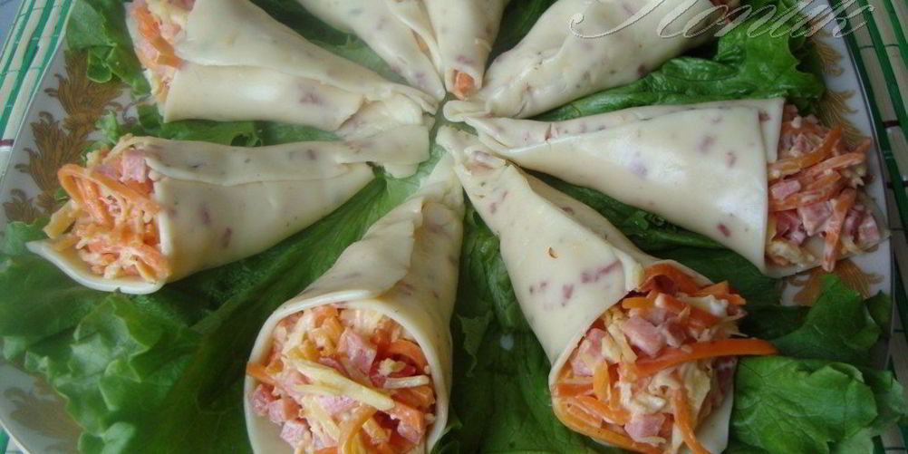 Как приготовить закуску из плвленного сыра с корейской морковью