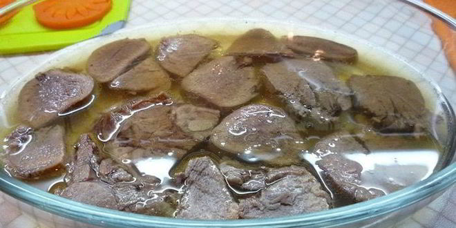 Рецепт заливного из говяжьего и свиного языков