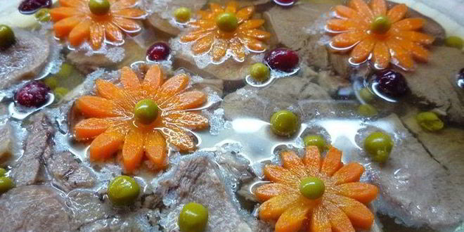 Рецепт заливного из говяжьего и свиного языков