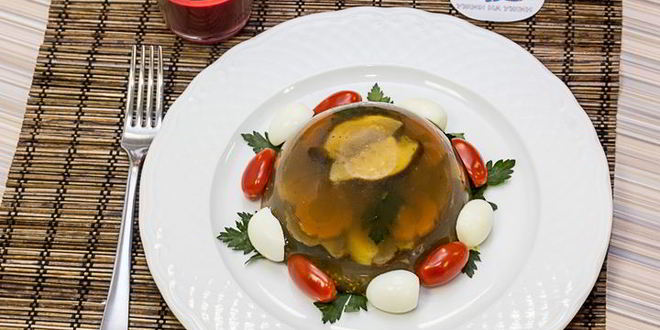 Рецепт заливного из грибов