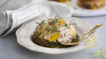 Рецепт Заливного из курицы и пасты