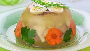 Рецепт Заливного из курицы с пореем