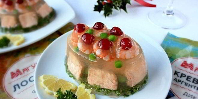 Рецепт заливного из рыбы новогоднее