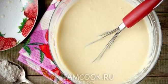 Рецепт заливного теста на кефире для пирога