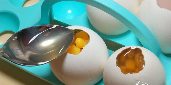 Рецепт заливного яйца фаберже с креветками