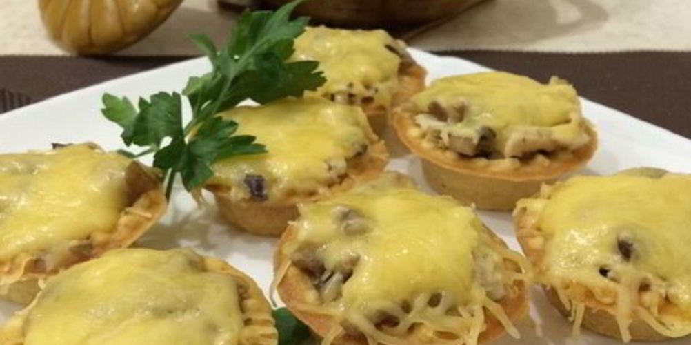 Как приготовить курино-грибной жульен в тарталетках
