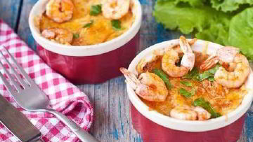 Рецепт Среднеземноморского жюльена с креветками