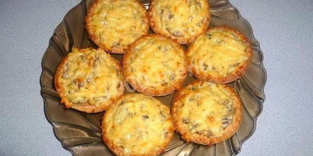 Как приготовить тарталетки с жульеном в сыре с шампиньонами