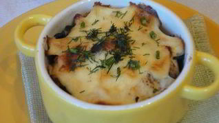 Рецепт Жюльена из курицы с маслинами