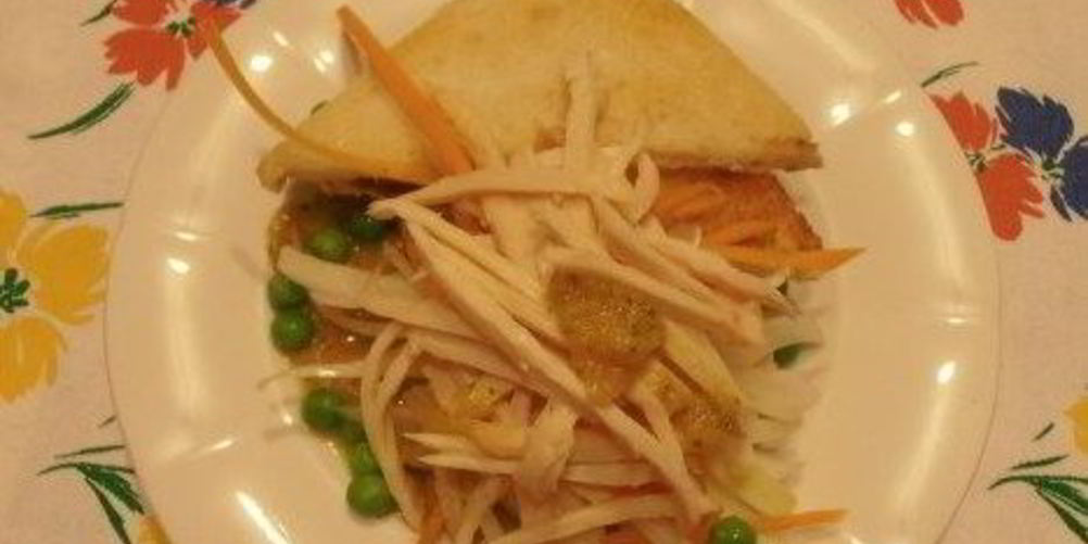 Как приготовить жюльена из курицы с соусом из куркумы