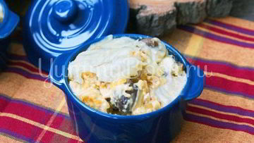 Рецепт Жюльена с курицей и шампиньонами